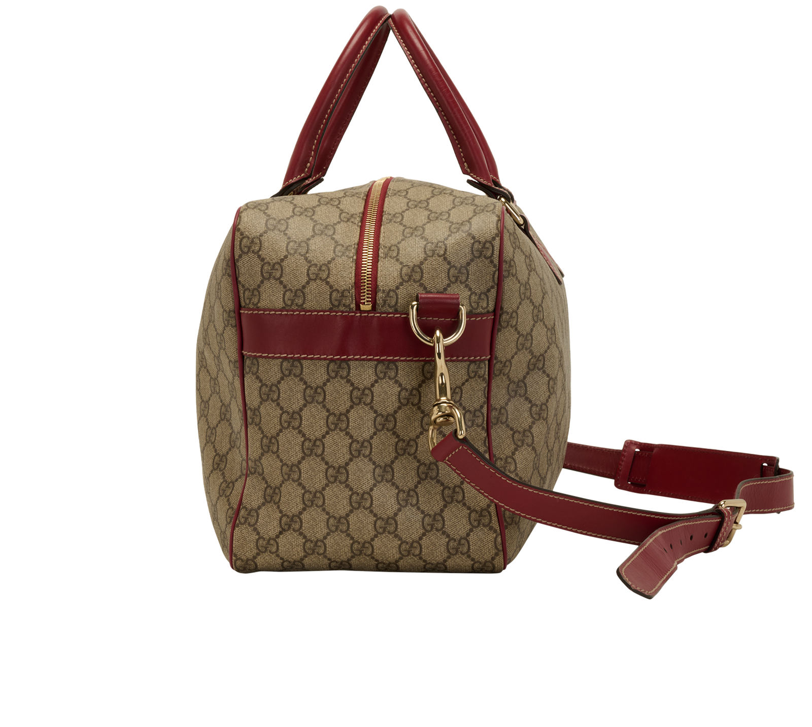 GG Weekender, &pound;850, Handbags, Beige/Red, Canvas, Bottom view